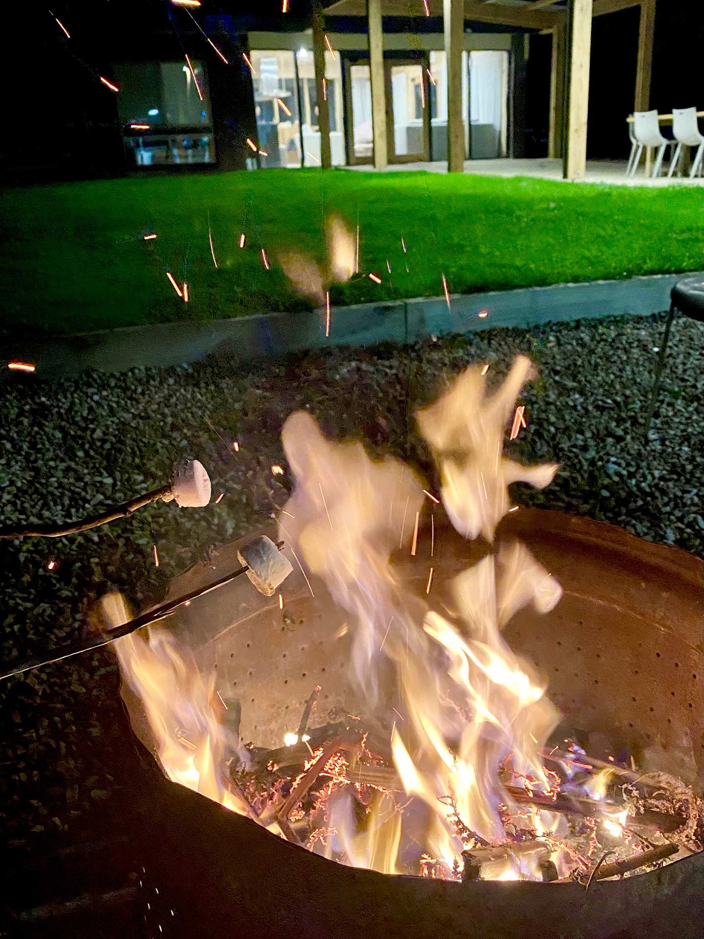 Marshmallows by fire